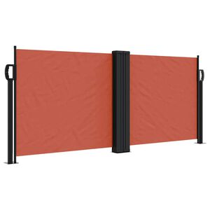 vidaXL Uttrekkbar sidemarkise 100x600 cm terrakotta