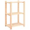 vidaXL Oppbevaringshylle 3 etasjer 60x38x90 cm heltre furu 150 kg