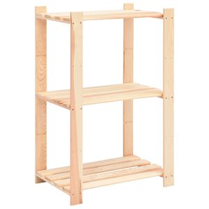 vidaXL Oppbevaringshylle 3 etasjer 60x38x90 cm heltre furu 150 kg