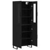 vidaXL Highboard svart 69,5x34x180 cm konstruert tre