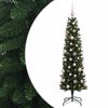 vidaXL Kunstig smalt juletre med julekuler 120 cm 150 LED-lys Varmhvit