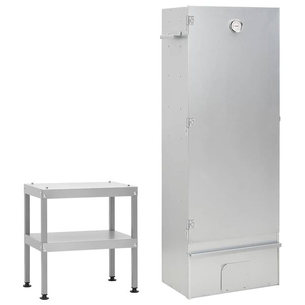 vidaXL Ovnsr&oslash;yker med bord galvanisert st&aring;l