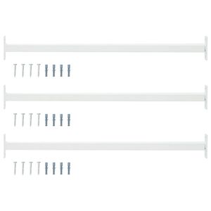 vidaXL Justerbar vindusikkerhetsstang 3 stk. 710 -1200 mm St&aring;l Hvit