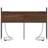 vidaXL Oppbevaringshodegjerde med Ladeplass brun eik 163 x 15 x 98 cm