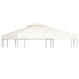 vidaXL Erstatningstrekk for paviljong 310 g/m&sup2; kremhvit 3 x 3 m