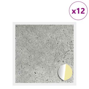 vidaXL Klebende skrue deksel 12 pcs Betonggr&aring; &Oslash; 20 x 0,5 mm