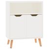 vidaXL Skjenk h&oslash;yglans hvit 60x30x72 cm konstruert tre