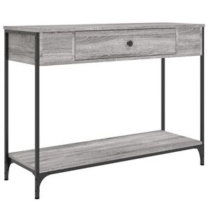vidaXL Konsollbord gr&aring; sonoma 100x34,5x75 cm konstruert tre