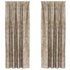 vidaXL Fl&oslash;yel Gardiner 2 pcs champagne 245 x 140 cm Fl&oslash;yel