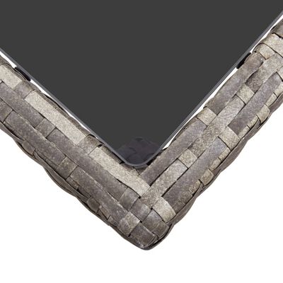 vidaXL Hagebord grå 190x90x75 cm polyrotting