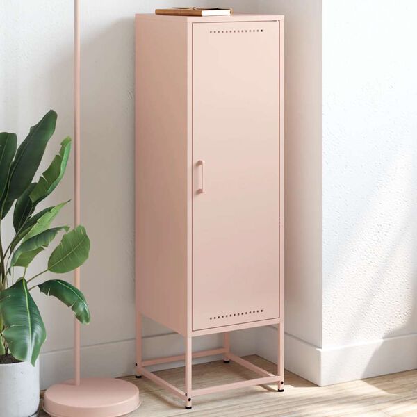 vidaXL Highboard rosa 36x39x123 cm stål