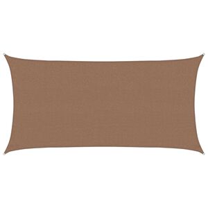 vidaXL Solseil Gr&aring;brun 2,5 x 6 m HDPE