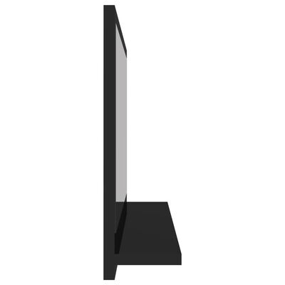 vidaXL Baderomsspeil høyglans svart 60x10,5x37 cm sponplate