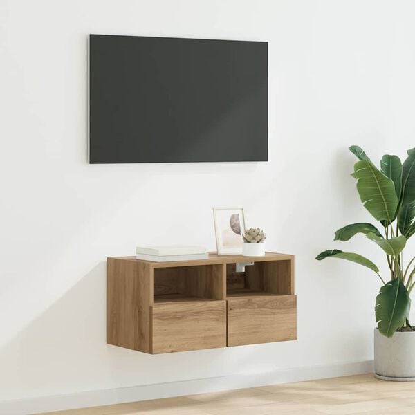 vidaXL TV Veggskap Artisan Eik 60 x 30 x 30 cm Konstruert tre