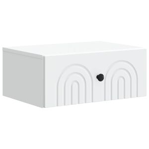 vidaXL Vegghengt Nattbord Hvit 49 x 34,5 x 20 cm Konstruert tre