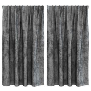 vidaXL Fl&oslash;yel Gardiner 2 stk. Gr&aring; 140 x 140 cm Fl&oslash;yel