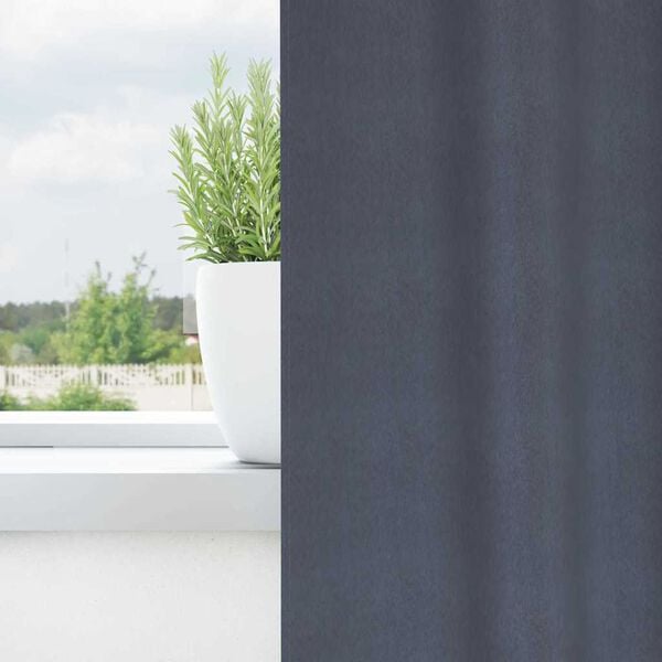 vidaXL M&oslash;rkleggende Gardiner med Ringer 2 pcs Antrasitt 140 x 140 cm