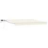 vidaXL Manuell markiseramme med LEDs Krem og hvit 5 &times; 3,5 m