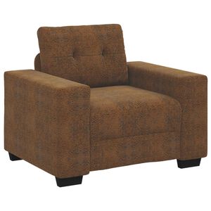 vidaXL | Sofa stol | med pute Brun Kunstl&aelig;r og Tre