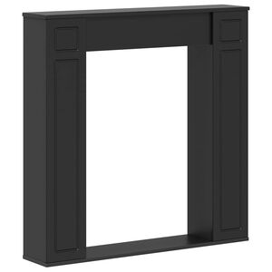 vidaXL Peisramme Svart 100 x 20 x 100 cm Konstruert tre
