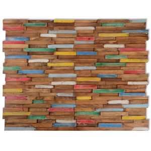 vidaXL Veggkledninger 10 stk 1,03 m&sup2; heltre teak