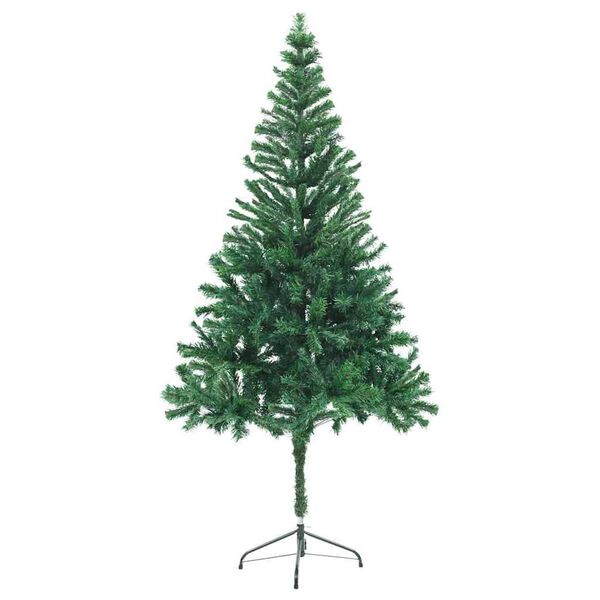 vidaXL Forhåndsbelyst kunstig juletre med kulesett 180 cm 564 grener