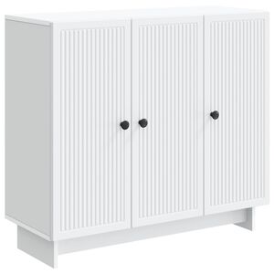 vidaXL Serviesskap Hvit 89 x 34,5 x 80 cm Konstruert tre