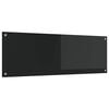vidaXL Kj&oslash;kkenbenkplate Svart 120 x 40 cm herdet glass