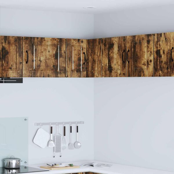 vidaXL Kj&oslash;kkenskap med hylle R&oslash;kt eik 57 x 57 x 40 cm Konstruert tre