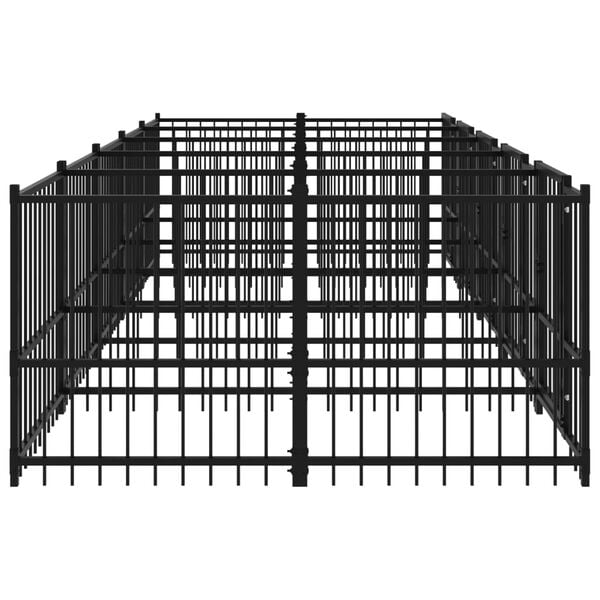 vidaXL Utend&oslash;rs hundeg&aring;rd st&aring;l 9,38 m&sup2;