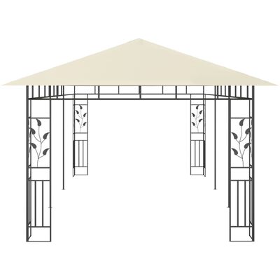 vidaXL Paviljong med myggnett 6x3x2,73 m kremhvit