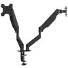 vidaXL Dobbelt skjermarm for maks. 27 tommer skjerm gassfj&aelig;r 20 kg