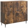 vidaXL Serviesskap R&oslash;kt Eik 89 x 34,5 x 80 cm Konstruert tre