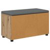 vidaXL Gangbenk med pute med lagring Artisan Eik 80 x 46 x 46 cm