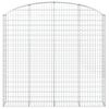 vidaXL Gabionkurv buet 200x30x180/200 cm galvanisert jern
