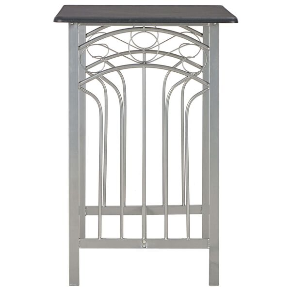 vidaXL Barsett 3 deler tre og st&aring;l svart