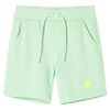 Barneshorts med snor knallgr&oslash;nn 128
