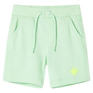 vidaXL Barneshorts med snor knallgr&oslash;nn 128