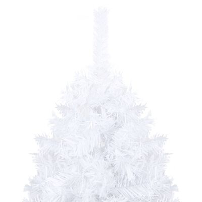 vidaXL Kunstig juletre med LED og kulesett 210 cm hvit PVC