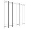 vidaXL Romdeler 6 paneler hvit 240x220 cm stoff