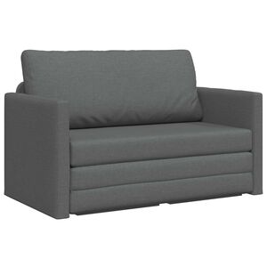vidaXL 2-seters sammenleggbart sovesofa M&oslash;rkegr&aring; 124 x 71 x 78 cm