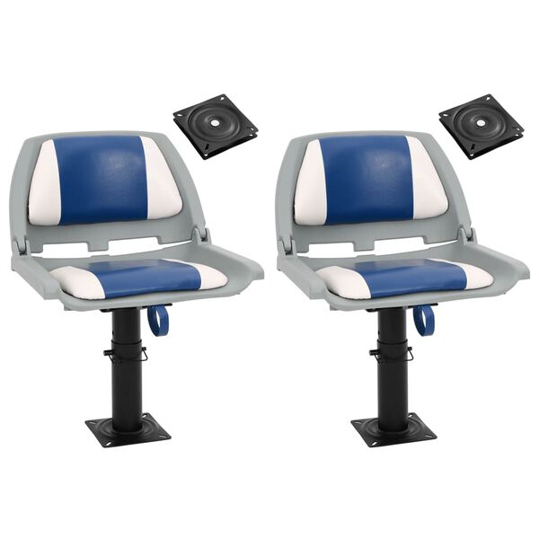 vidaXL B&aring;tseter med sokkel 2 stk h&oslash;ydejusterbar 360&deg; roterbar