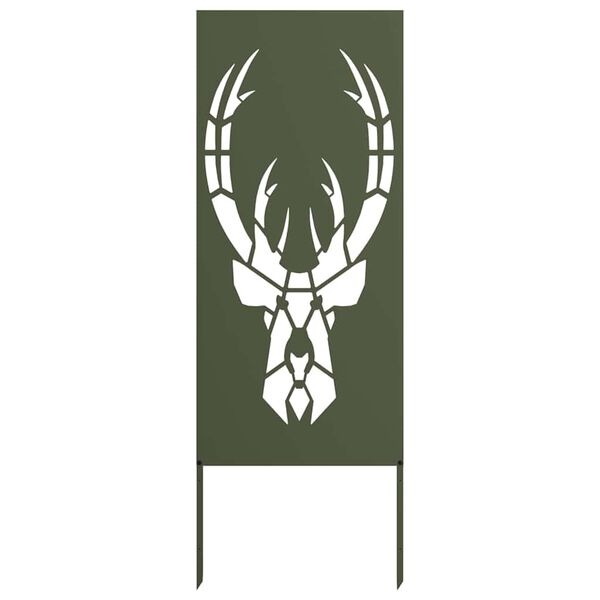 vidaXL Hageprivat skjerm Olivengrønn 50 x 140 cm Kaldvalsestål