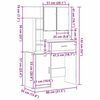vidaXL Sminkebord med d&oslash;r Gammelt tre 80 x 35 x 132 cm Konstruert tre