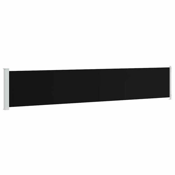 vidaXL Uttrekkbar sidemarkise 117x600 cm svart