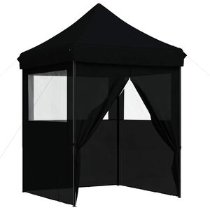 vidaXL Partytelt 200 x 200 x 306 cm Svart Oxford Stoff