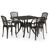 vidaXL Bistrosett 5 deler st&oslash;pt aluminium bronse