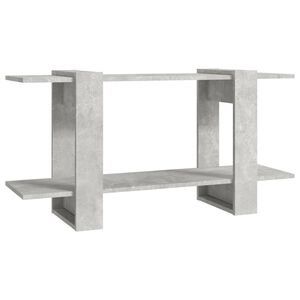 vidaXL Bokhylle betonggr&aring; 100x30x51 cm konstruert tre