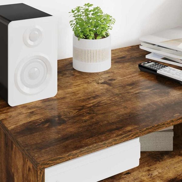 vidaXL TV-skap med skuff R&oslash;kt eik 100 x 48 x 43 cm Konstruert tre