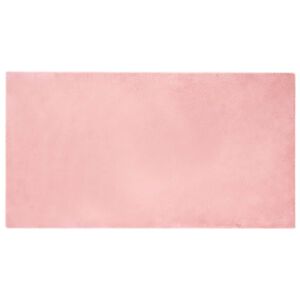 vidaXL Kunstpels Kanin Teppe Olite Rosa 80 x 150 cm Polyester